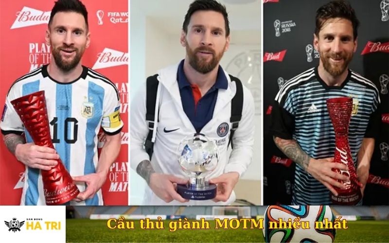 Cầu thủ giành MOTM nhiều nhất